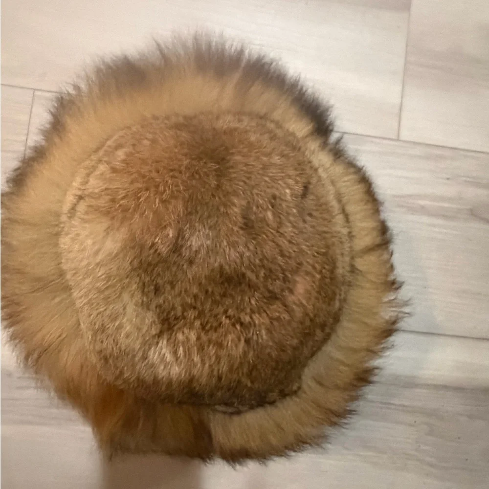 Red fox fur scarf & fox hat luxurious long hair Cossack hat new gold fox scarf - Picture 12 of 16